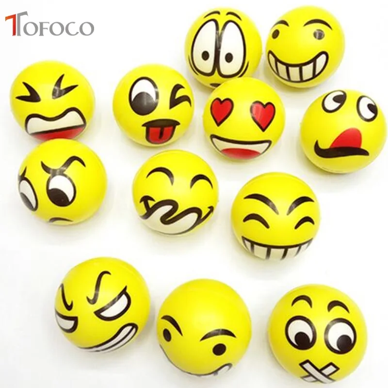 Tofoco squeeze Toy выражение лица ПУ упругий мяч случайным образом мягкие эластичные игрушка шары для детей