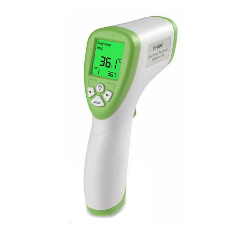 Цифровой бесконтактный термометр ИК инфракрасный прибор для измерения температуры лба 32C~ 43C 90-109,4 F для дома детей - Цвет: Green