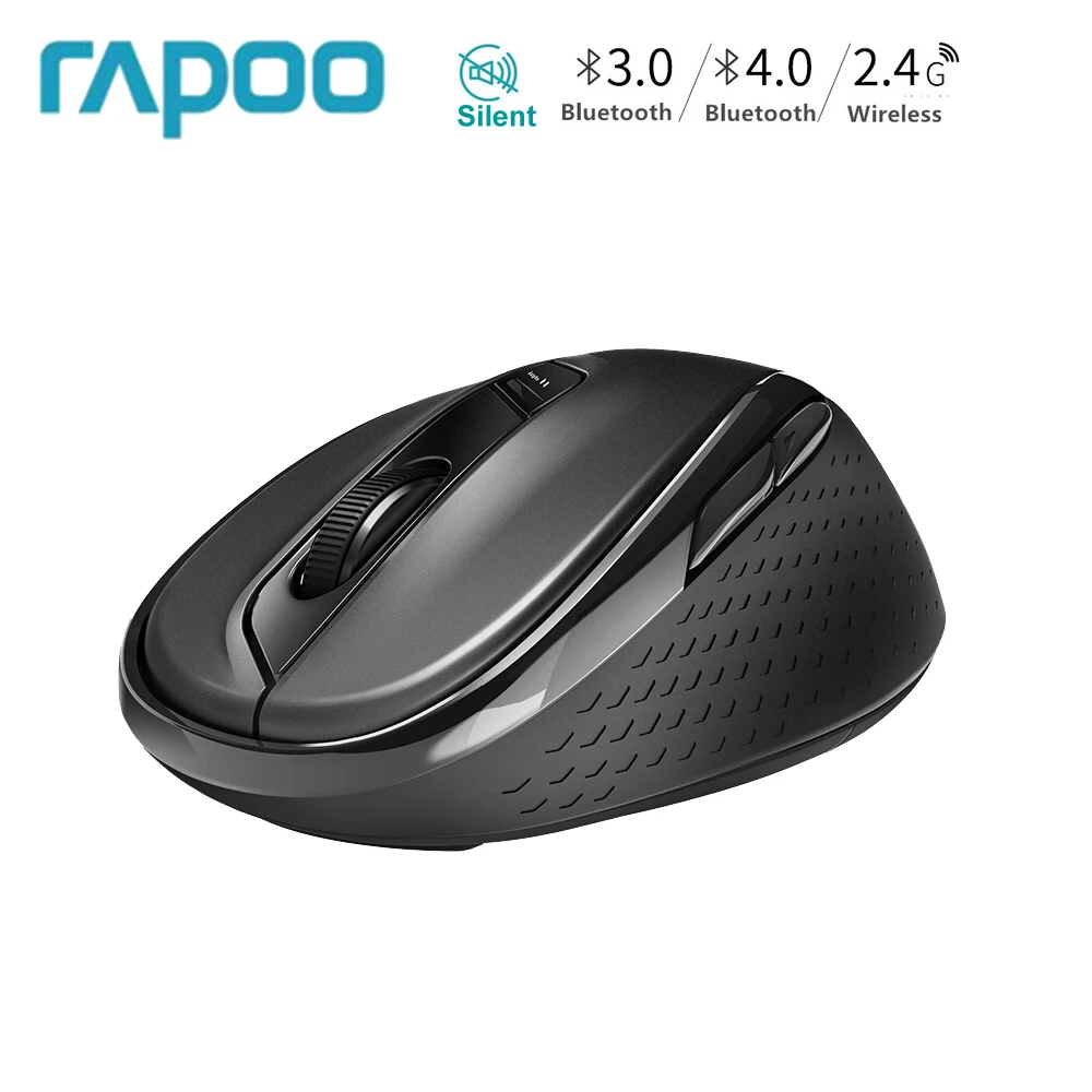Rapoo M500 Silent Multi-mode Беспроводной Мышь переключаться между Bluetooth и 2,4G Connect 3 устройства 1600 Точек на дюйм мыши для компьютера
