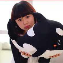 Большой милые плюшевые Дельфин игрушка черный чучело дельфина высокого качества КИТ кукла подарок на день рождения игрушки около 70x50 см