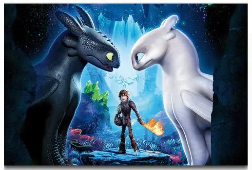 

How to Train Your Dragon 3 2018 New Cartoon Movie Art Wall Decor Silk Print Poster