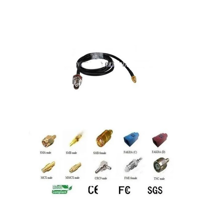

3M TNC Antenna extension cable/SMA antenna feeder cable: TNC female straight to SMA female straight with RG58 cable