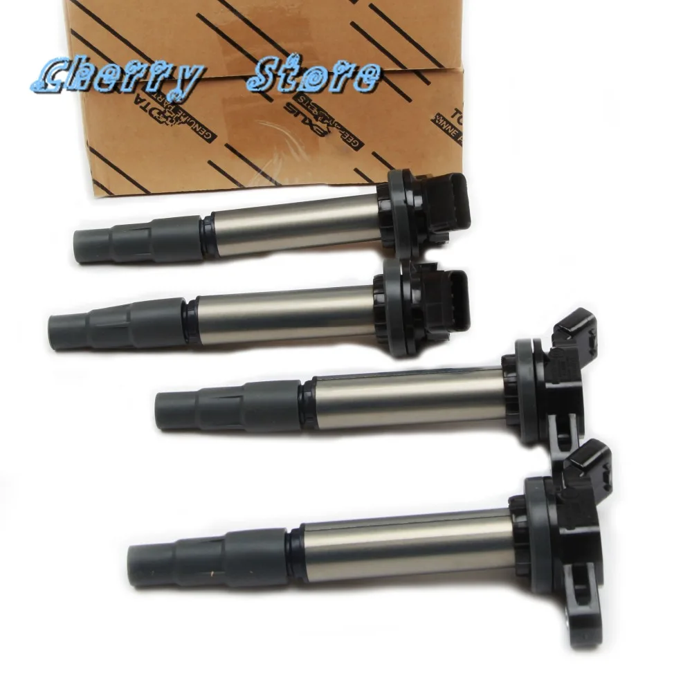NEW 4Pcs 90919 02252 Ignition Coil For Toyota Corolla Matrix Prius