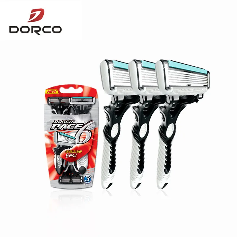 3Pcs/Lot Original DORCO Razor With 6 Layer Blade Shaver Personal