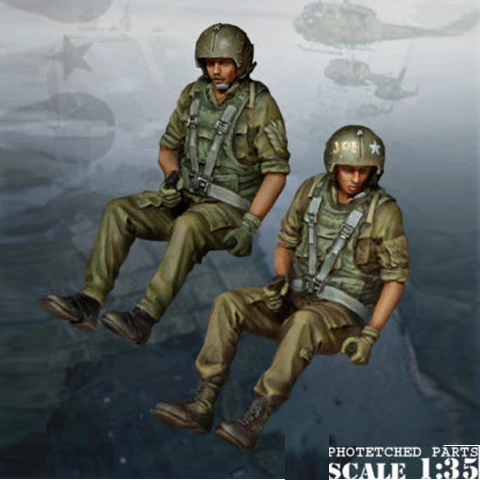 

1/35 Helicopter Pilots In World War II Group Soldier Military War 2pcs Soldier Resin