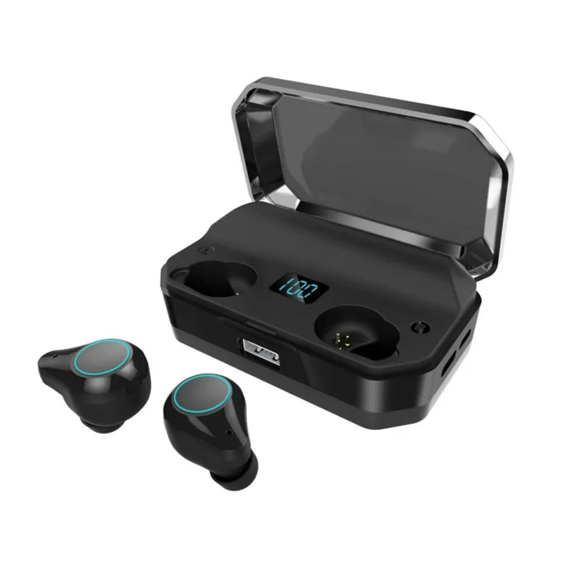 Наушники YULUBU T9 Bluetooth 5 0 IPX7 влагозащищенные сенсорное управление с зарядным чехлом