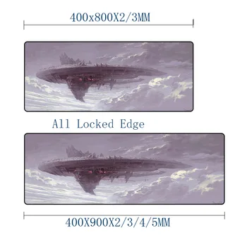

Mairuige Beautiful Fantasy Air City Spaceship Scenery Pictures Mousepad Table Mat Large Size for Game Player Gamer Mouse Micepad