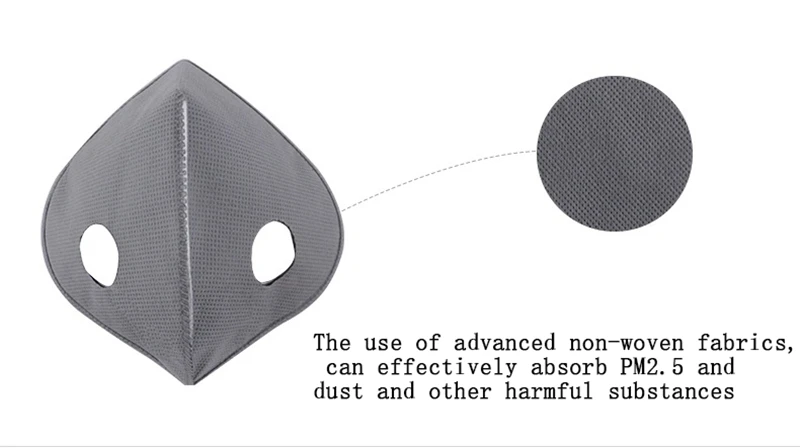 Анти-загрязнения ТЧ 2,5 смога велосипед Маска фильтр с активированным углем для езды на велосипеде на зиму для езды на велосипеде, маски 6 Слои очиститель воздуха клапан