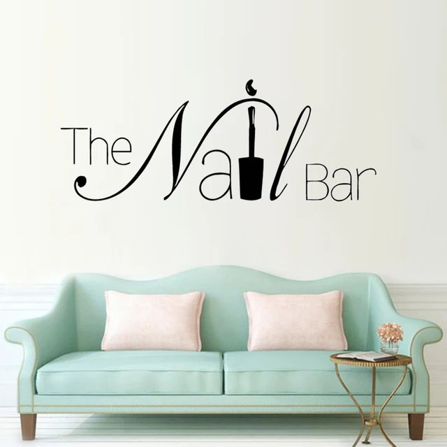 La Nail Bar Logo Window Wall Sticker Manicure Design Decalcomania Della Parete S La Nail Bar Logo Window Wall Sticker Manicure Design Decalcomania Della Parete S