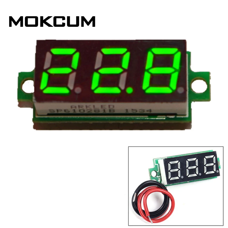 DC 4 28V 0 28 &quotцифровой термометровый Зеленый цифровой термометр NTC металлический