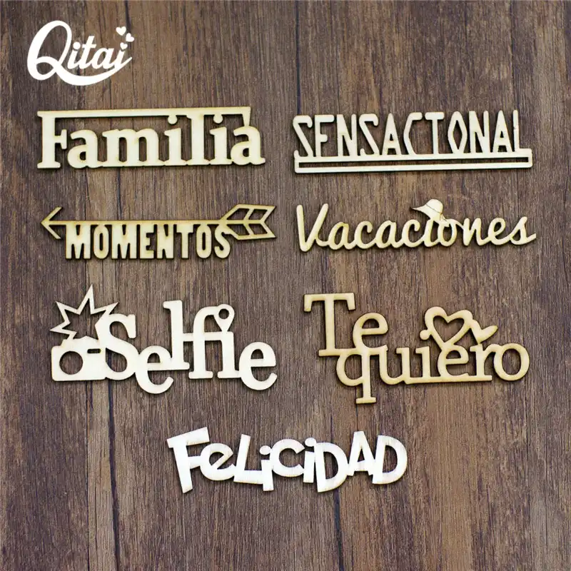 Qitai 21 Unidslote 7 Modelos De Palabras En Español Cada