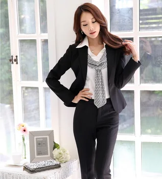

Professional Business Work Suits For Ladies Autumn Winter Formal Uniform Design Jackets And Pants Female Trousers Sets Outfits