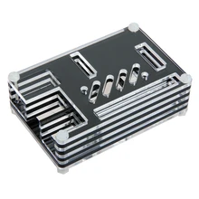 Pibow Coupe Enclosure for Raspberry Pi Model B+ case two color (black and red) for chose free shipping