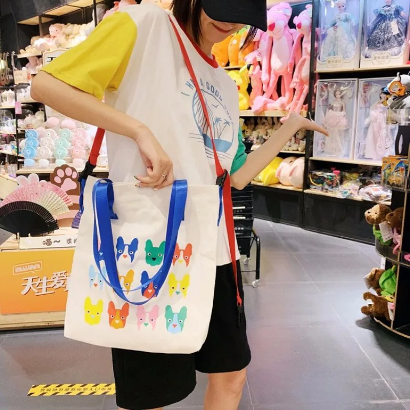 

New Concise Letter Printing Shoulder Cloth Bags Travel Women Shoulder Messenger Bag 2019 Multi-function Girls School Book Bag