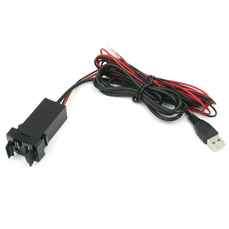 20 шт./лот, автомобильное зарядное устройство с двумя usb-портами+ Аудиовход для TOYOTA VIGO, переключение на USB переходники для автомобильного зарядного устройства и розетки