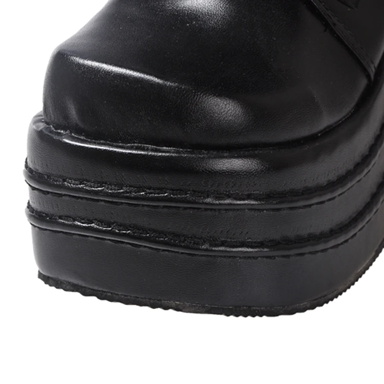 Аниме DATE A LIVE токисаки Куруми Косплей Костюм Черный Ботинки martin высокие сапоги обувь размер 35-39 + Бесплатная доставка A