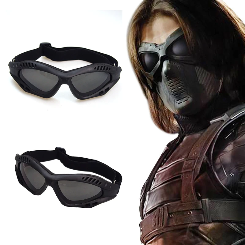 

Captain America:The Winter Soldier Bucky Barnes Goggles Cosplay Eyes Mask Props Protection Motorcycle Riding Goggles Eyewear