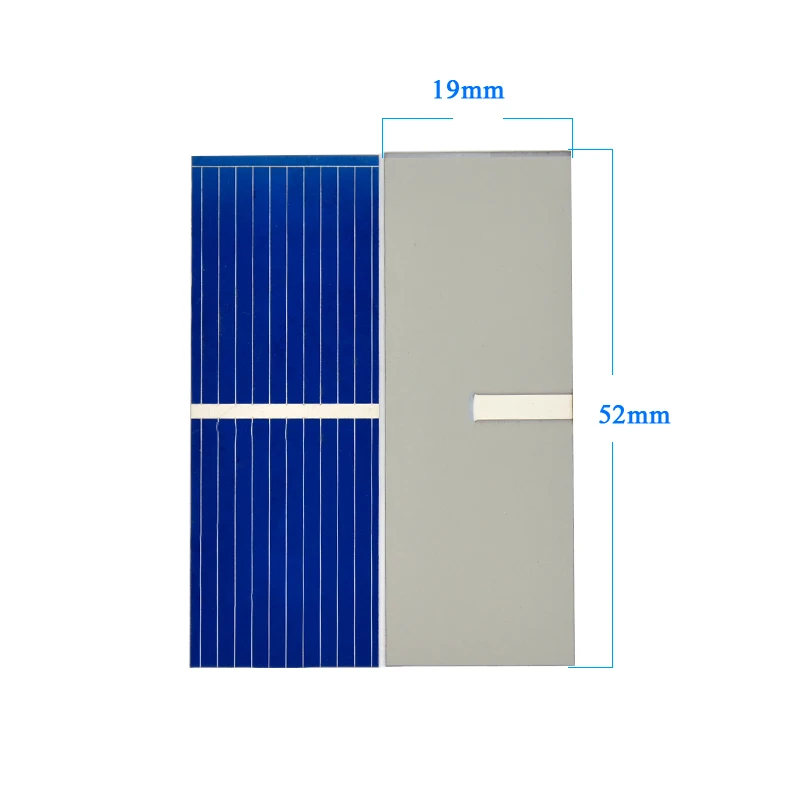 SUNYIMA 100PCS 0.5V 0.3A 52*19mm Polycrystalline Solar Panels Mini Solar Cell Module DIY Photovoltaic Panel Battery Charger images - 6