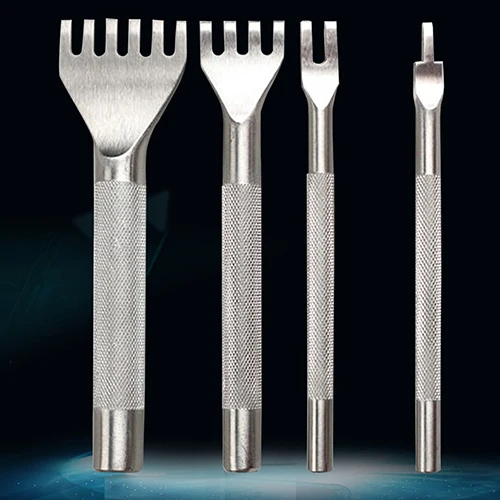 

Stainless Steel Prong Flat Chisel Leather Craft Tools Hole Punch Tool Kit DIY