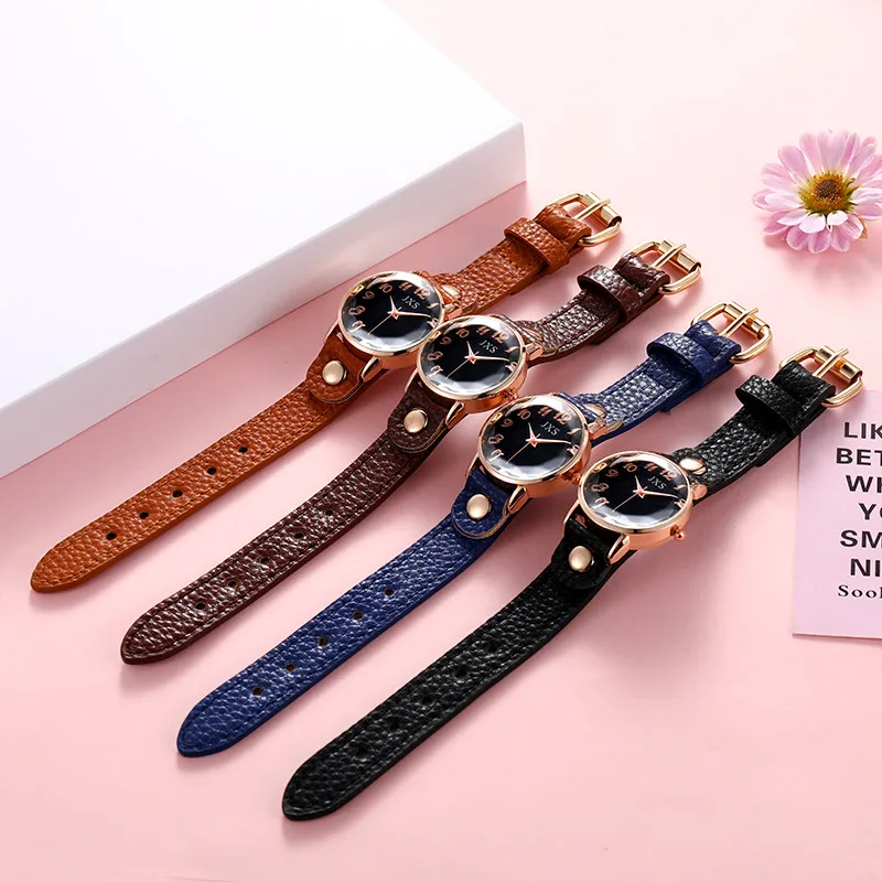 

New Arrival 2019 Fashion WristWatch Women Dress Watch Quartz Leather Arabic Numbers Watches gift for lovers Montre Relogio 40Q