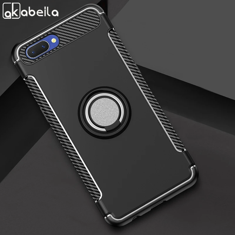 

AKABEILA Hybrid Hard Armor Phone Cases For OPPO F5 Case Cover A73 A59 A79 A83 Plus Coque Fundas 360 Finger Ring Stand Holder