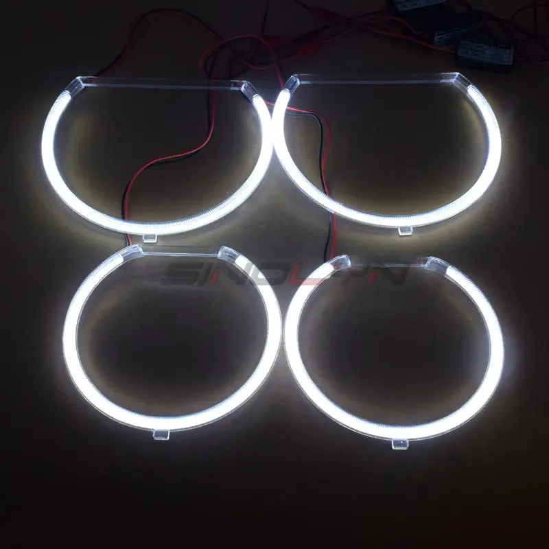 DRL ангельские глазки кольцо COB светодиодный Halo ходовые огни комплект для BMW E53 X5 1999