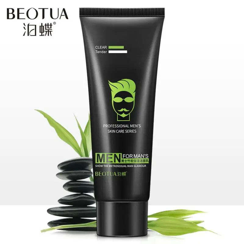 

Men Deep Cleansing Bamboo Charcoal Skin Care Facial Cleanser Moisturizing Blackhead Face Care Cleanser