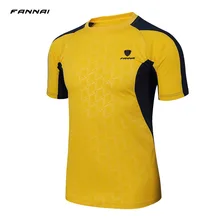 Летняя мужская спортивная одежда с тиснением и коротким рукавом, впитывающая влагу, быстросохнущая футболка