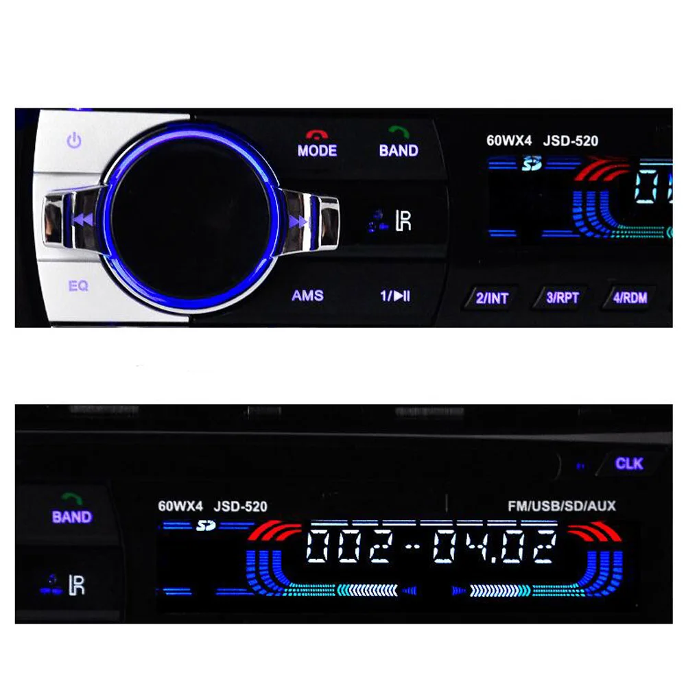 Newest 12V Car Radio Stereo Auto Audio Player Bluetooth Phone AUX-IN MP3 FM USB 1 Din Remote Control auto radio 12Pin / ISO