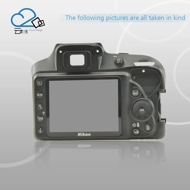 

Test Ok!D3400 back cover with LCD and key button camera replacement parts for Nikon