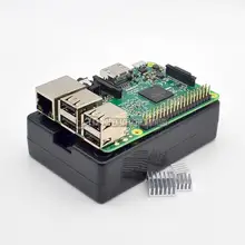 Raspberry Pi 3 Model B Board+black shell Heat sinks 1GB LPDDR2 Quad-Core WiFi&Bluetooth