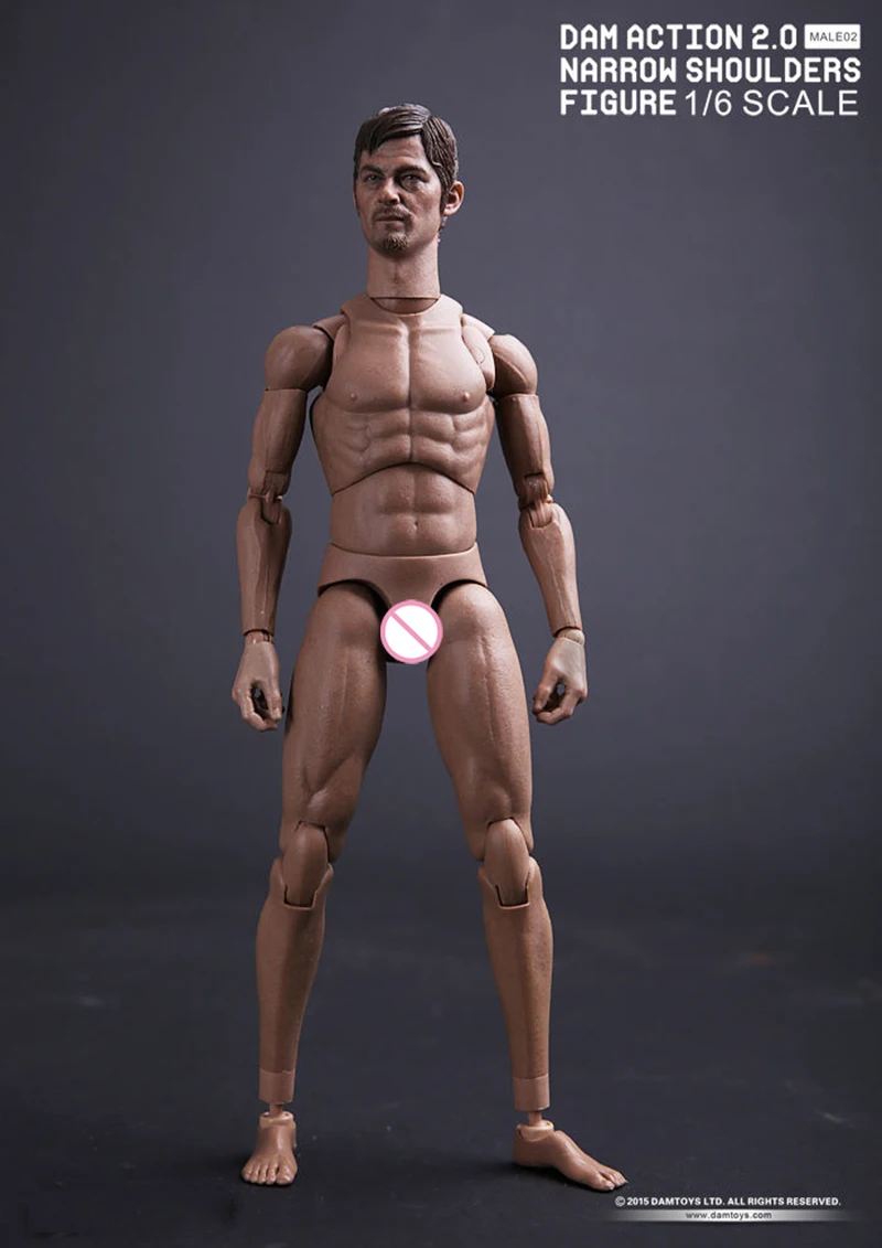 1:6 весы телесный тело и голова узкие плечи фигурку мужской с головой MALE02|Игровые