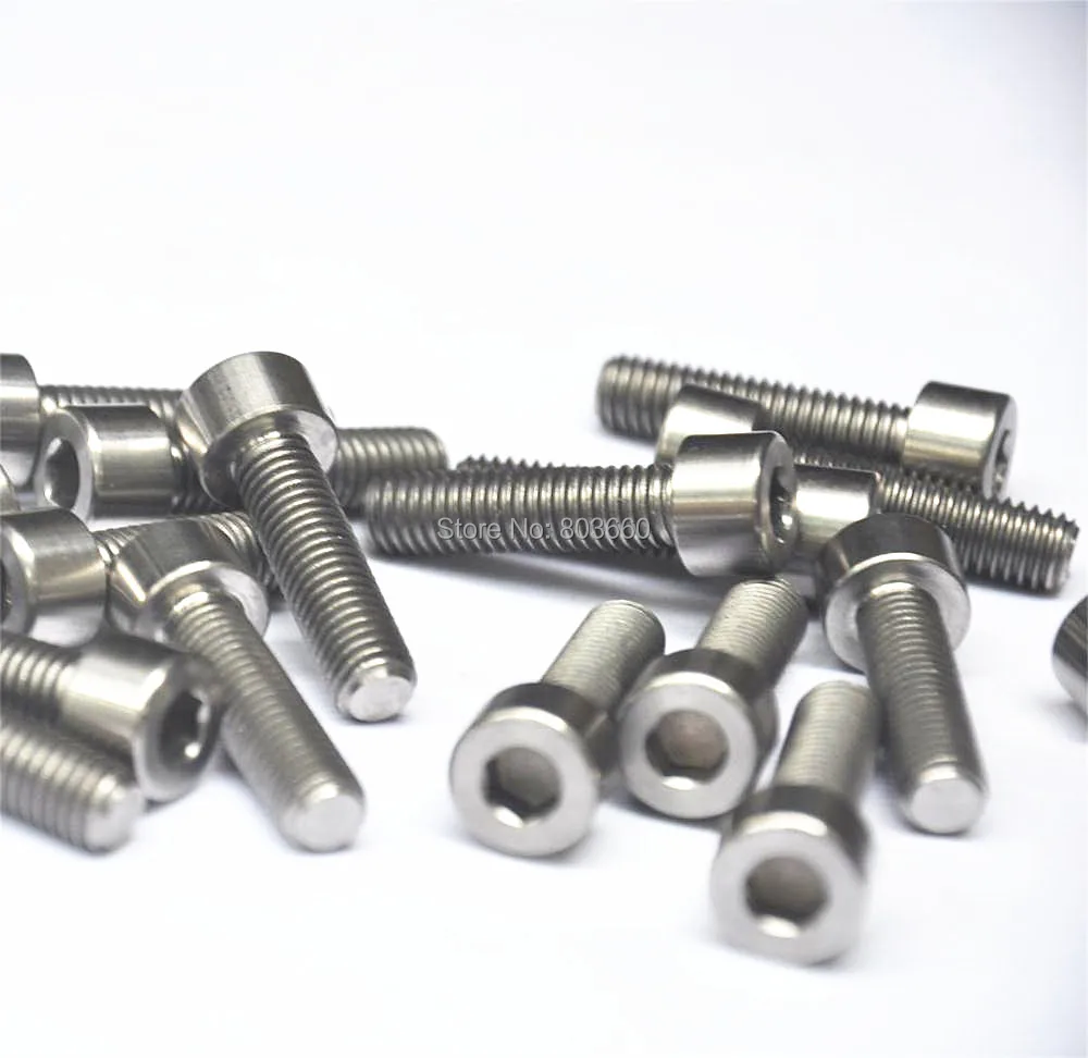 20pcs Titanium Ti M8 30 Bolts M8*30 M8x30 30mm Hexagon Socket Cap Screw