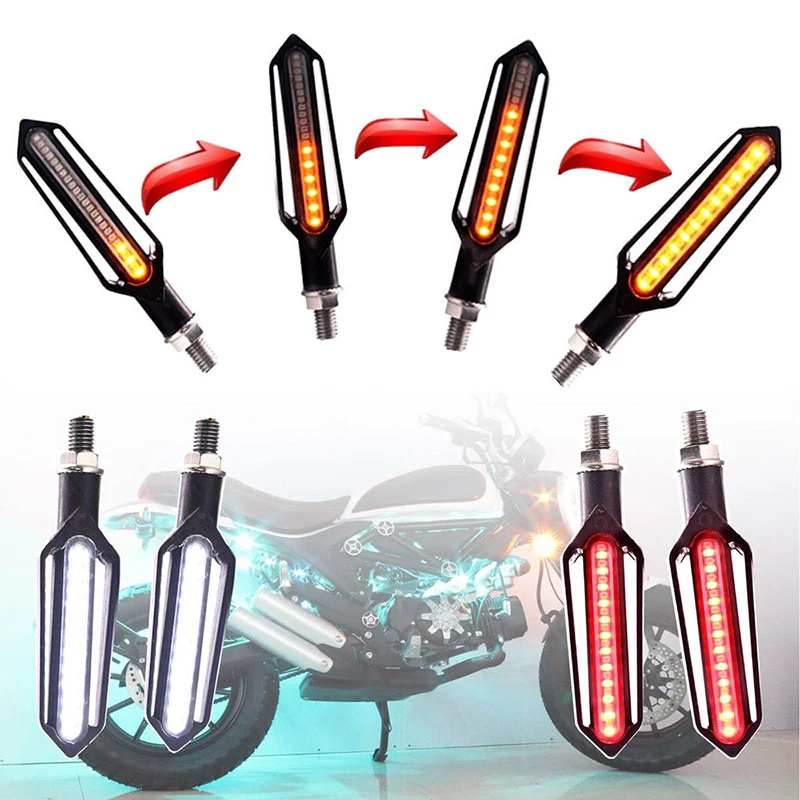 

Security Indicator Lamp Black Turn Signal Light Motorcycle Brake LED Replacement 4Pcs Super Bright Practical