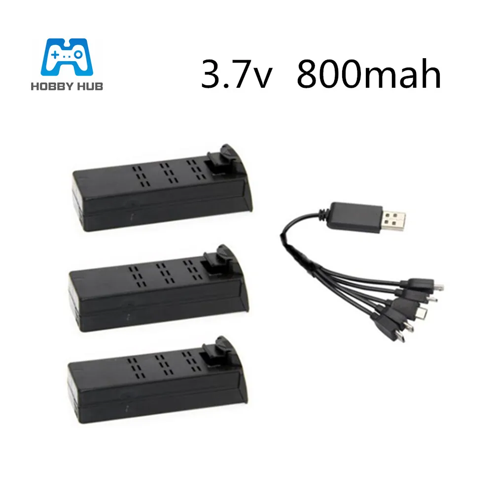 3/4/5pcs 3.7v 800mah rechargeable lithium Battery For YH-19 Yh-19hw Rc Drones Spare Part 3.7 v 800 mah RC Quadcopter | Игрушки и хобби