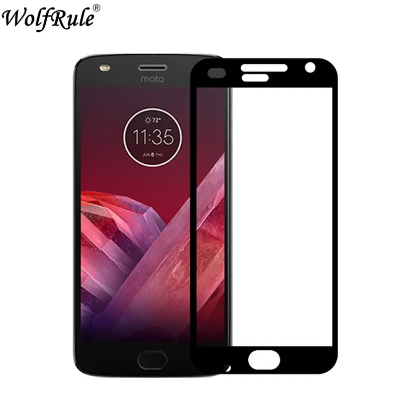 Защитная пленка для экрана Moto Z2 Play Glass 2.5D Закаленное стекло полное покрытие Motorola