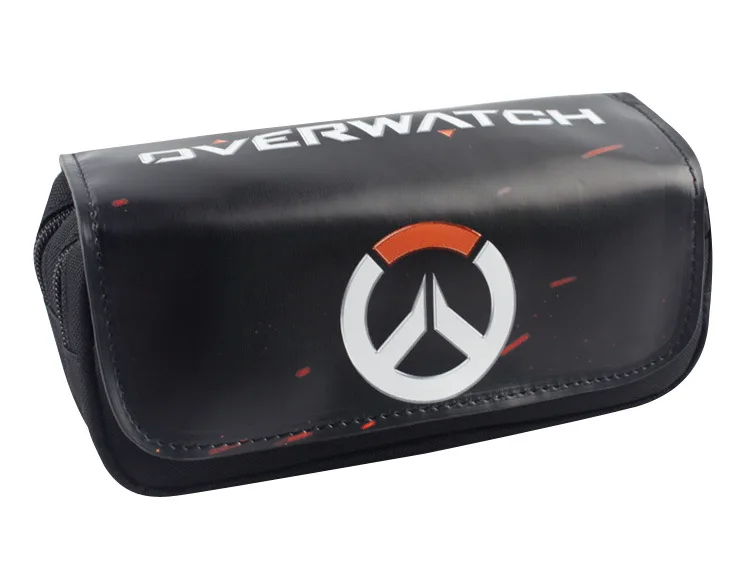 

Hot New 2017 Overwatch Purse for Students Stationery Pen Pencil Bags Anime Game Overwatch Zipper Wallet Men Organizer Wallets