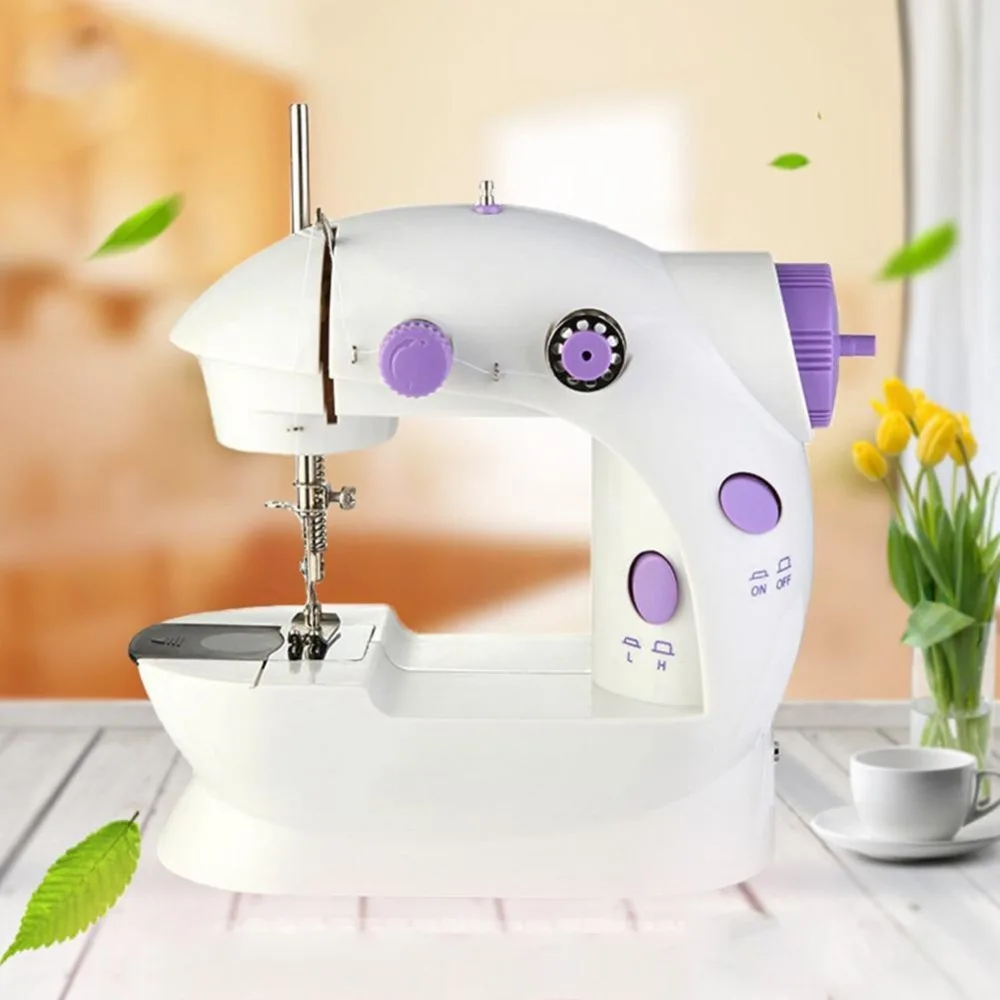 

2019 Mini Portable Handheld sewing machines Stitch Sew needlework Cordless Clothes Fabrics Electrec Sewing Machine Stitch Set