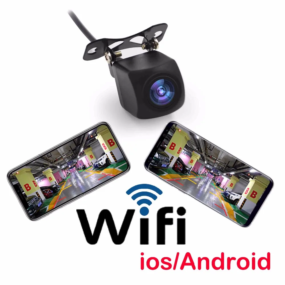 Fonwoon Upgrade Mini Wifi HD Автомобильная камера заднего вида ночного видения Автомобильная камера заднего вида Водонепроницаемая беспроводная для IOS и Android
