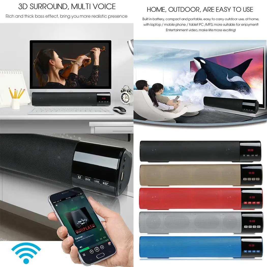 Wireless Bluetooth Speaker Home Theater Mini TV Computer Bass