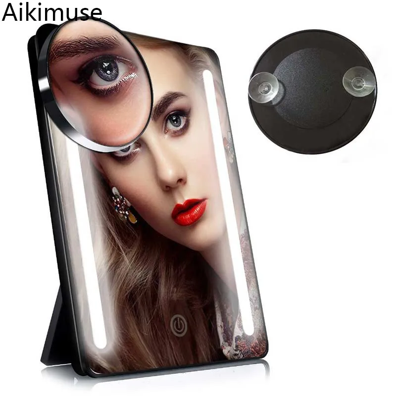 

Pocket Vanity Mirror 10X Compact Magnifying Mirror With Suction Cup Portable Make Up Mirror Accessories Wall Bathroom Mirrors