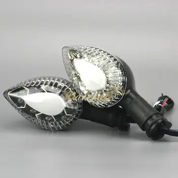 

For YAMAHA MT01 05-12, MT03 06-10, MT07 FZ-07 MT09 14-15 Clear Motorcycle Turn Signals Indicator Light Blinker LED