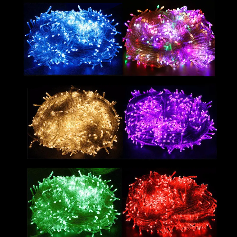 LED String Lights Christmas 10M 100LEDS 220V-110V LED Fairy Lights Waterproof Outdoor Wedding Holiday Decoration Garland Light