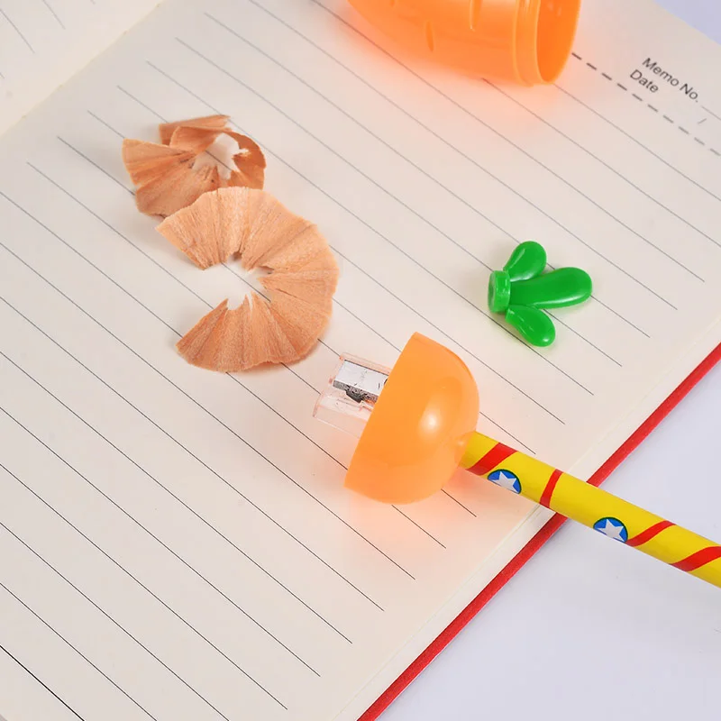 Милая Kawaii Мультфильм креативная морковь формовочная пластиковая точилка для карандашей для детей Новинка товар школьные принадлежности канцелярские принадлежности