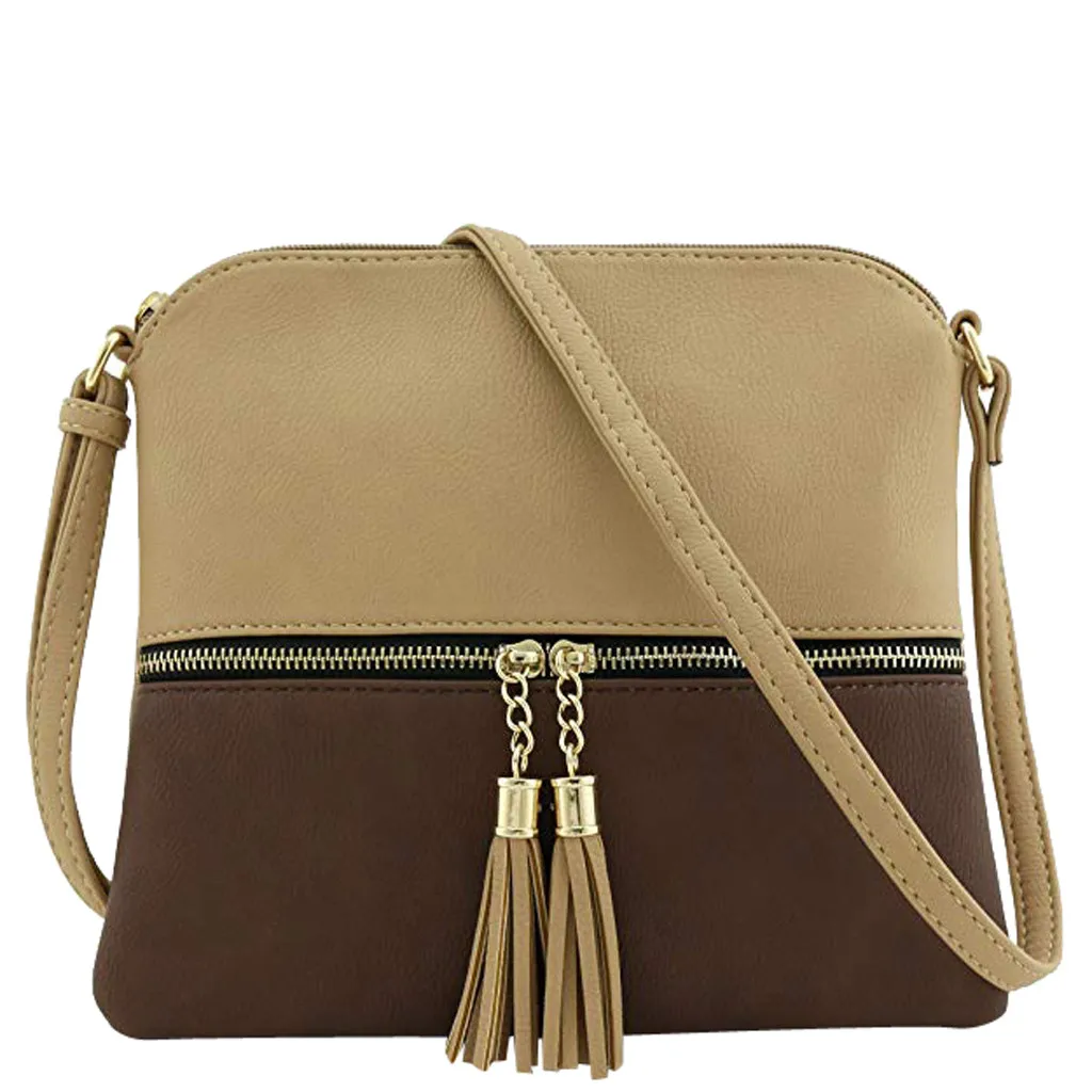 Sleeper#401 женские кожаные сумки через плечо с кисточками хит цвет сумки через плечо сумка-мессенджер модный дизайн Горячая