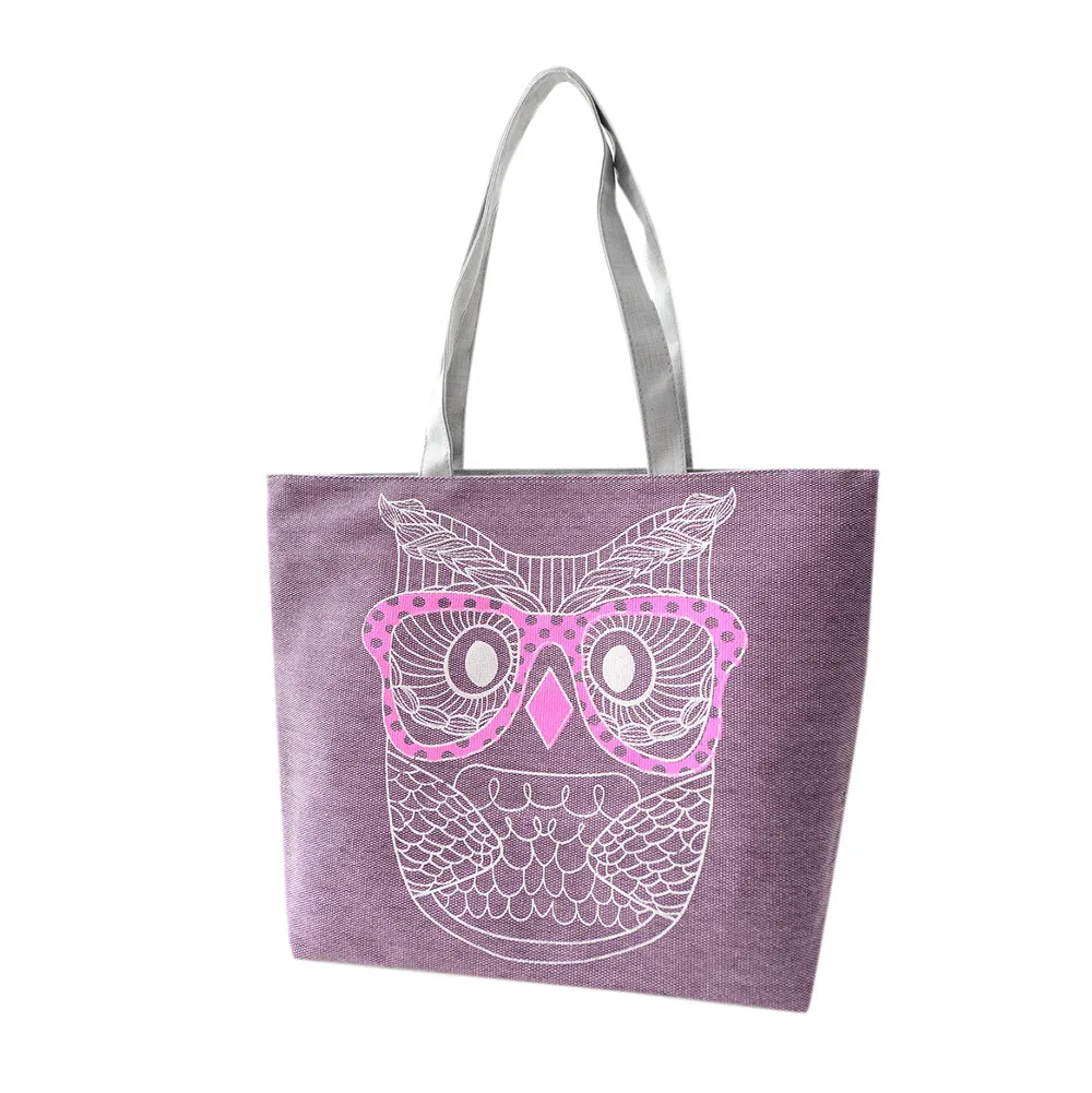 

Top Women Bags Fashion Lady Owl Shopping Handbag Shoulder Canvas Bag Tote Purse Designer Messenger Bolso Sac A Main#5$