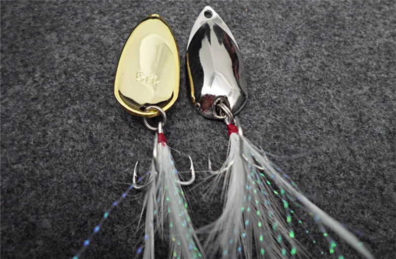 10g Metal fishing lure spoon Gold/Silver cheap fishing lures china fishing tackle Hard Bait free shipping