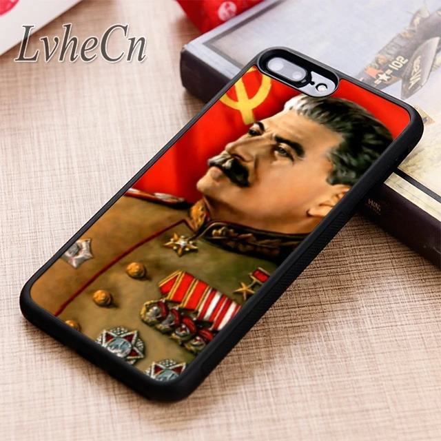 

LvheCn Russian Commander Stalin Soviet Union phone Case cover For iPhone 6 6S 7 8 X XR XS max 5 5S SE Galaxy S5 S6 S7 S8 S9 Plus