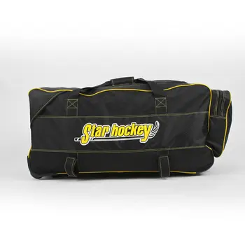 

free shipping ice hockey bag equipment bag oversize trolley bag black color M size 77x40x40 cm