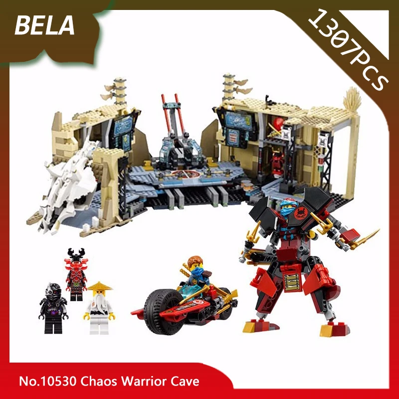

Bela 10530 1307pcs Ninja Series The Chaos Warrior Cave Model Building Blocks Set Bricks Toys Compatible with Legoings